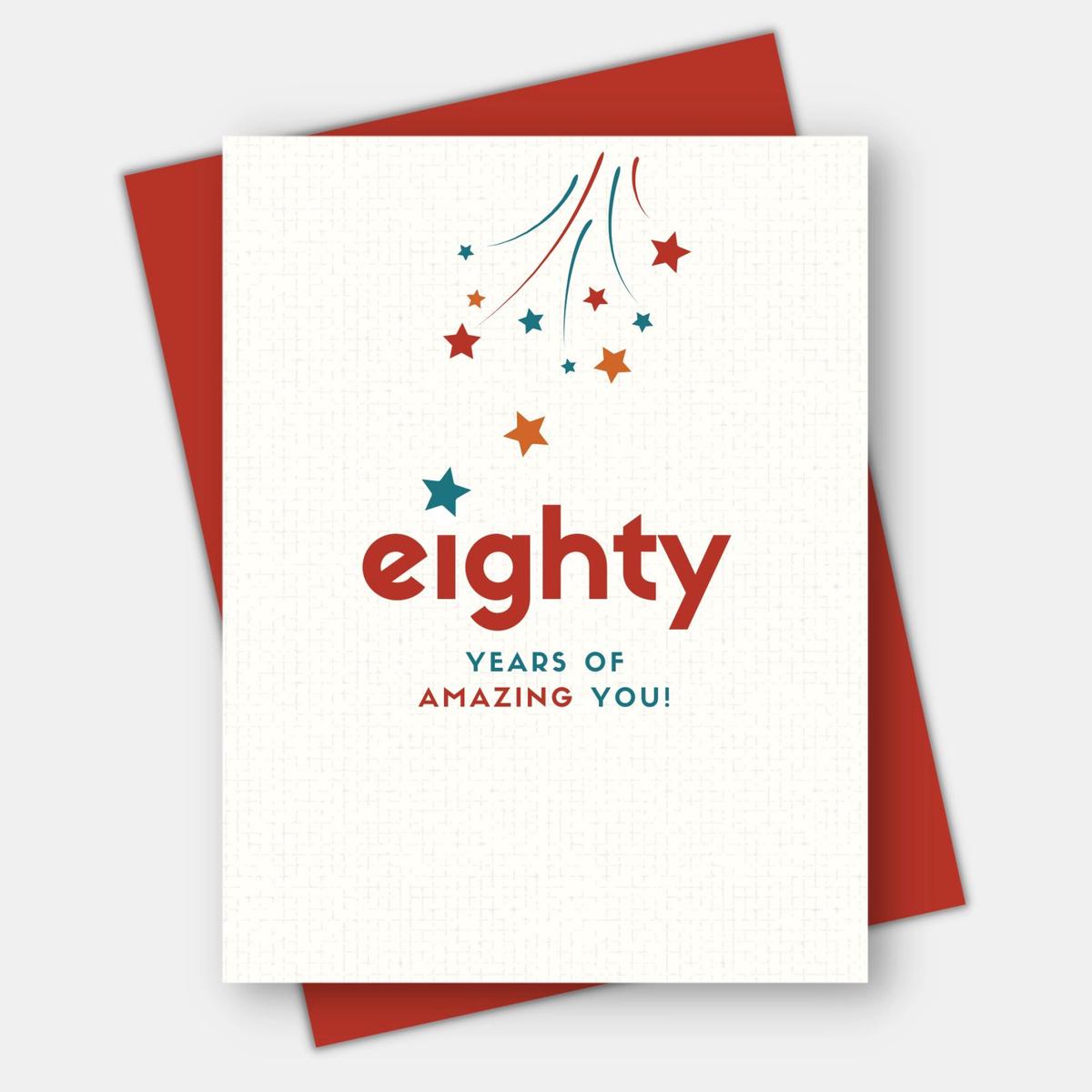 80 Years of Amazing You Birthday Card