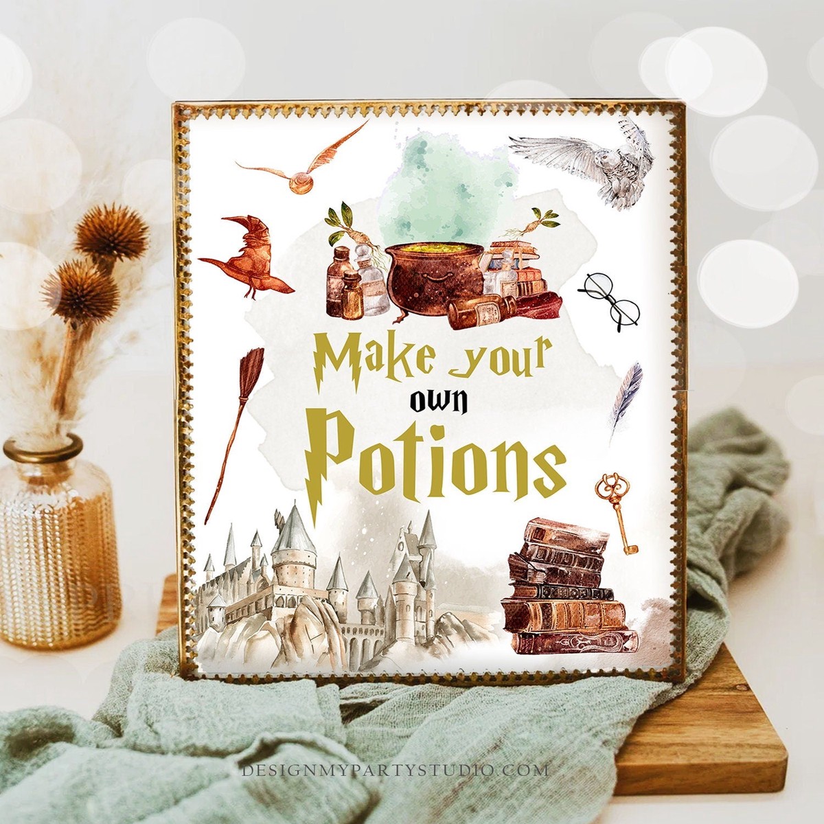 Wizard Birthday Party Potion Making Sign Wizard Baby Shower The Chosen One Wizardry School Birthday Party Decoration Download PRINTABLE 0440