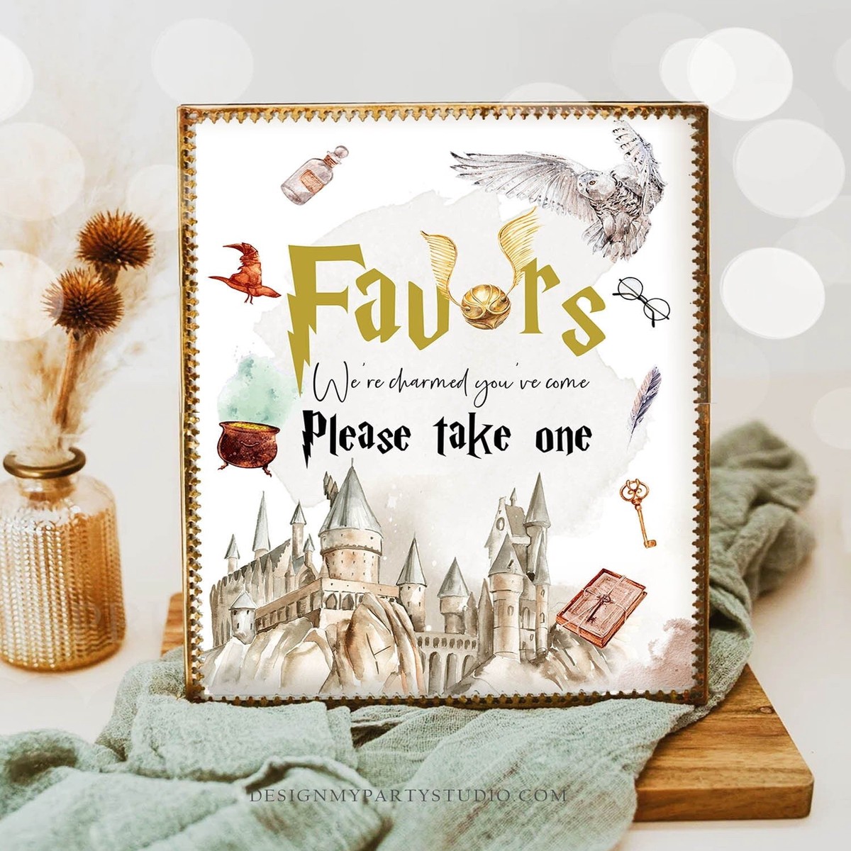 Wizard Party Favors Sign Wizard Birthday Sign Thank You Party Sign Wizard Baby Shower We’re Charmed You’ve Come Download PRINTABLE 0440