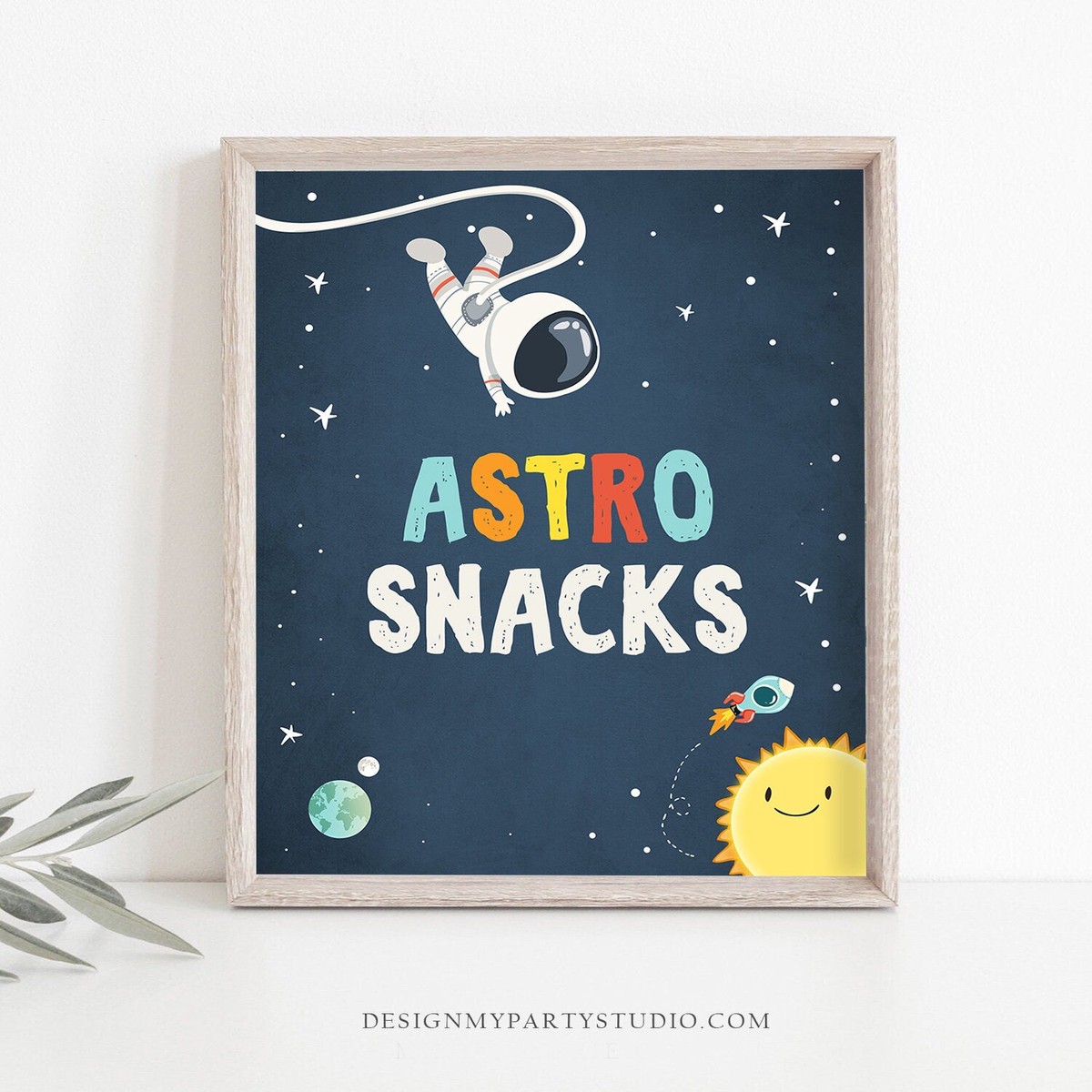 Astro Snacks Food Space Party Sign Outer Space Birthday Sign Astronaut Party Table Space Decor Boy Snacks Sign Rocket Party PRINTABLE 0046